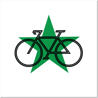 Bike Star green Posters and Art